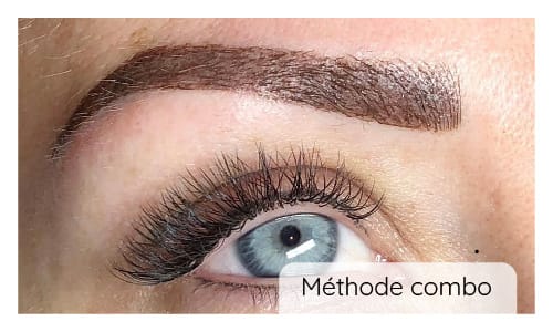 Maquillage permanent des sourcils : méthode combinée